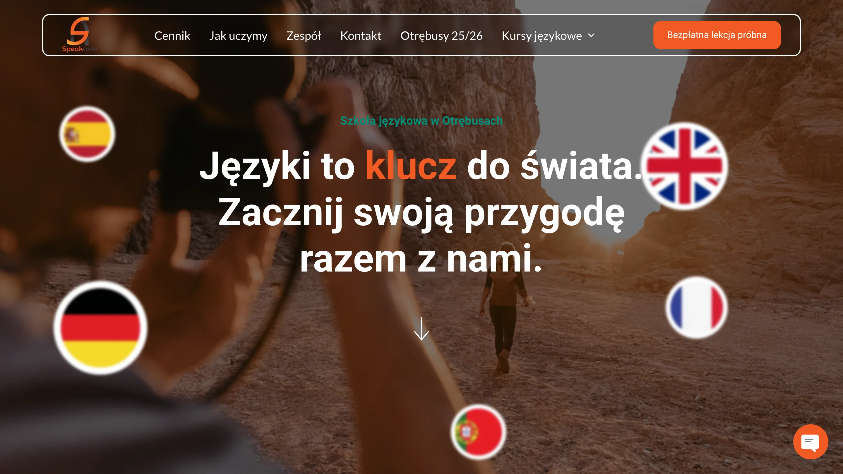Zrzut strony głównej Speakaide